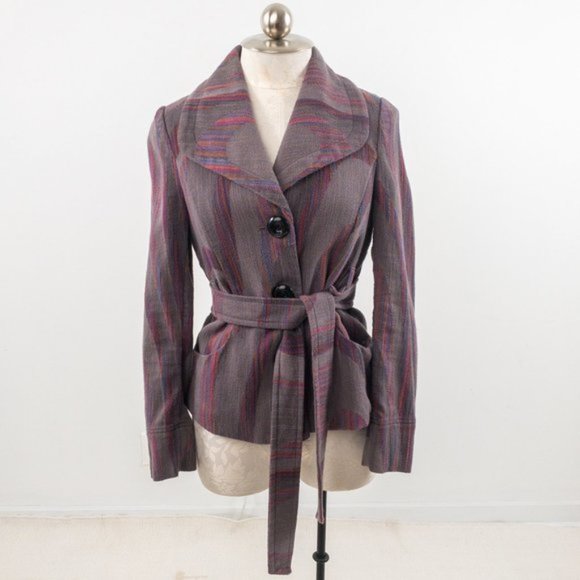 Anthropologie 6 Cotton Rainbow Tapestry Jacket - Picture 10 of 10